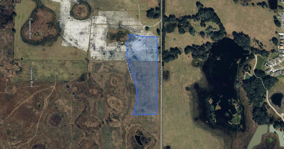 Parcel map for Town Park Entry Sign