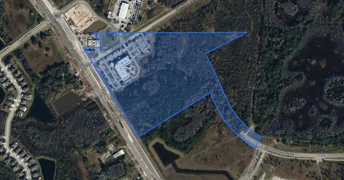 Parcel map for Pasco County Environmental Lab Dumpster Enclosure